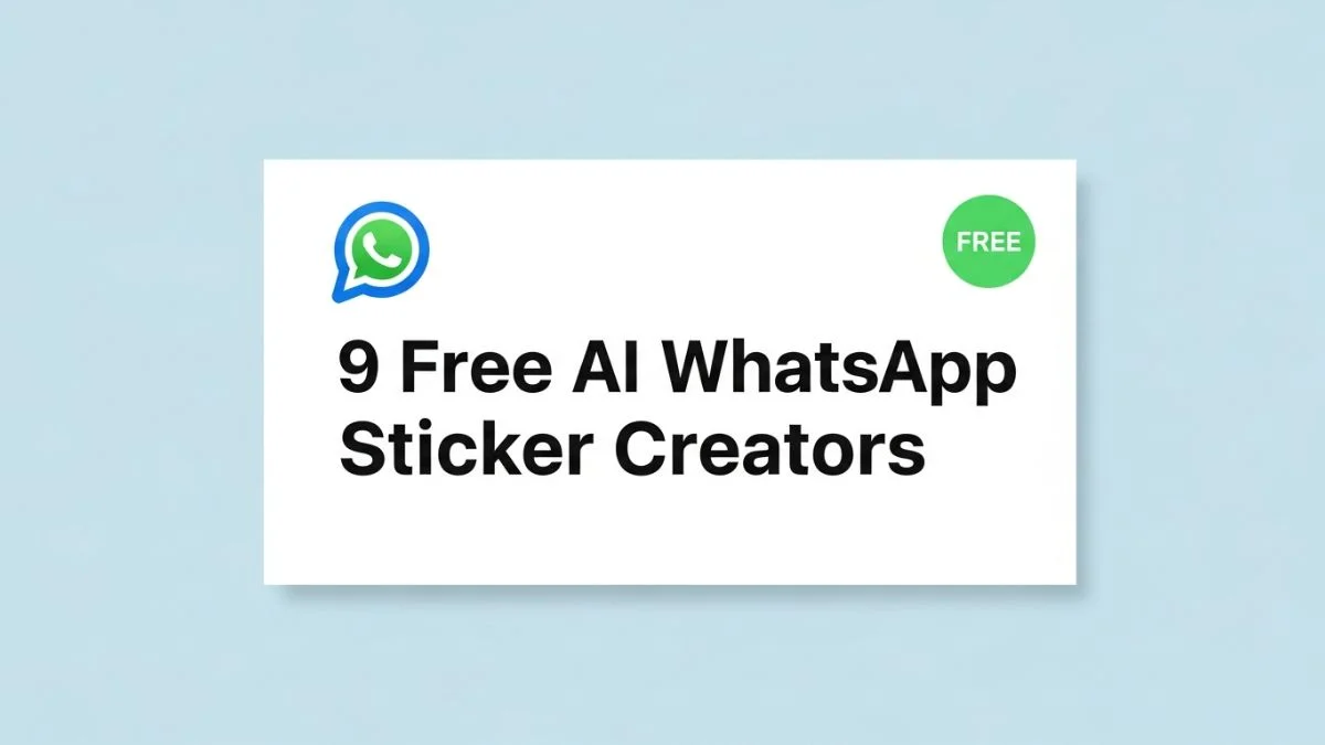 9 Free AI WhatsApp Sticker Creators