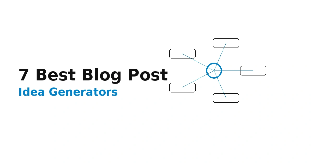 7 Best Blog Post Idea Generators
