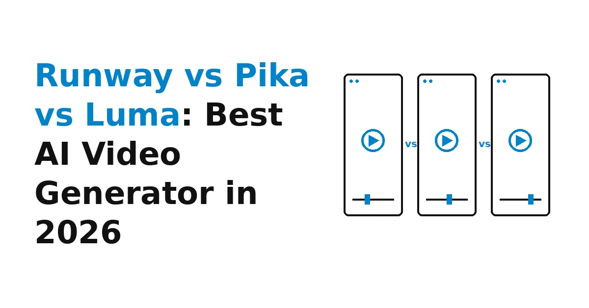 Runway vs Pika vs Luma: Best AI Video Generator in 2026