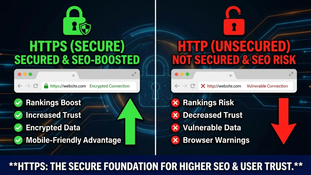 HTTPS vs HTTP SEO Implications