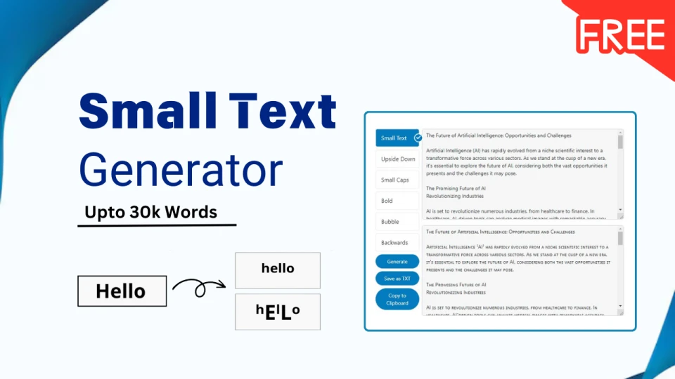 Small Text Generator - Create Tiny Text for Social Media