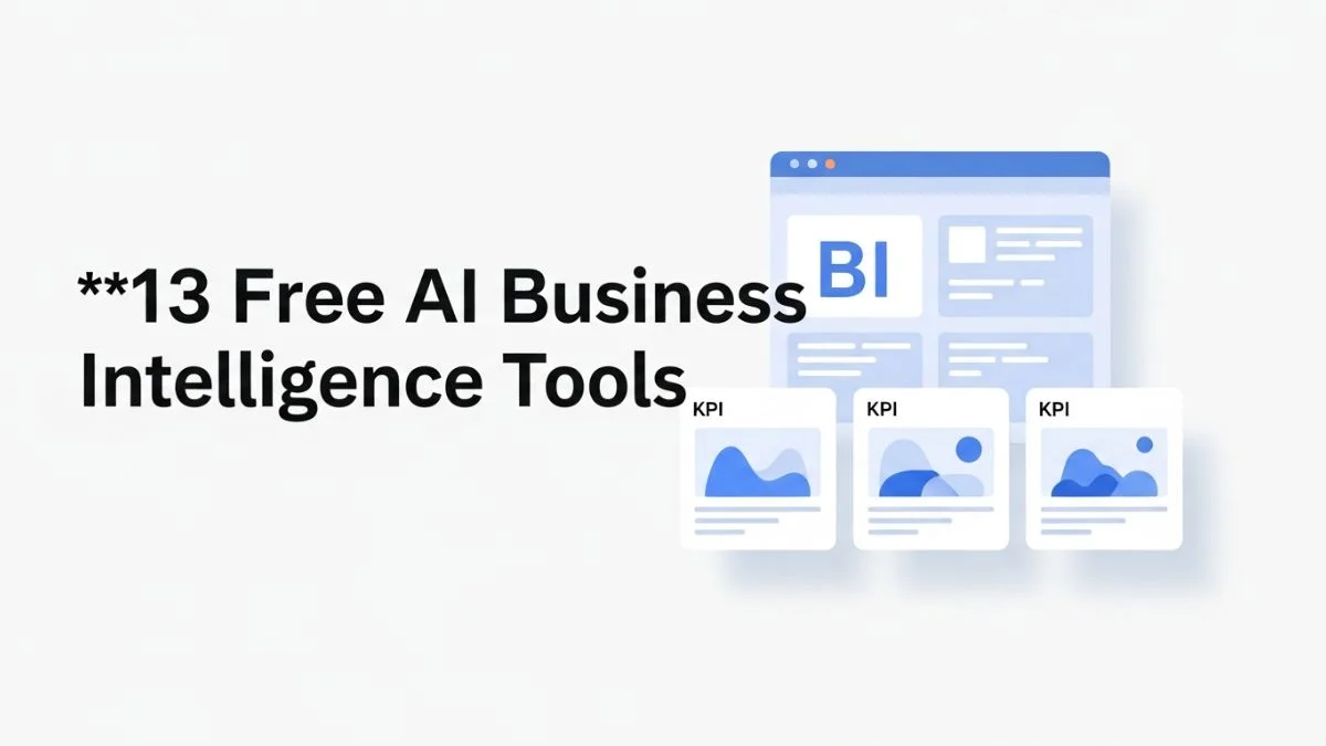 13 Free AI Business Intelligence Tools That Democratize Data Analysis