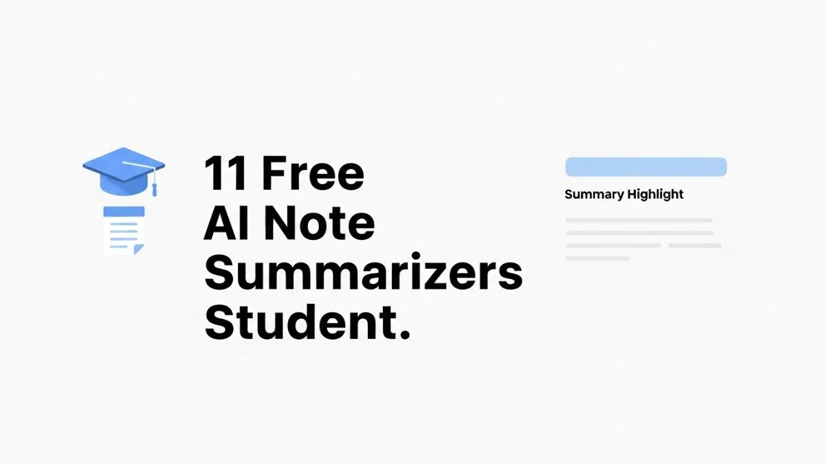 11 Free AI Note Summarizers Students