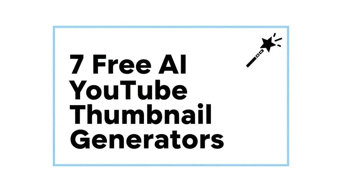 7 Free AI YouTube Thumbnail Generators