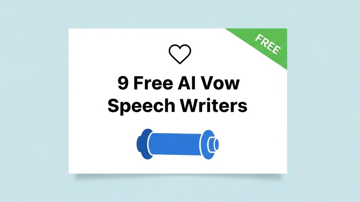 9 Free AI Vow Speech Writers